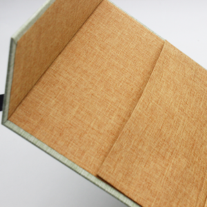 Коробка для фото льна с золотым тиснением, зеленый картон, покрытый магнитным клапаном, для хранения ювелирных изделий, льняные жесткие коробки с внутренним карманом - Product Image 5