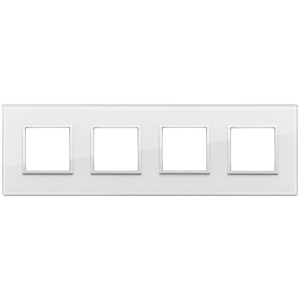 สวิตช์ติดผนังไวท์ไดมอนด์เพลท 4 ช่อง ยาว 34.2 ซม. กว้าง 11.4 ซม. สูง 3.2 ซม. - Product Image 1