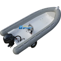 Offre Spéciale Ce 20FT RIB 600B Deep V Hypalon RIB gonflable rigide en fibre de verre coque bateau avec moteur hors-bord