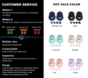 EU Patent Quiet Sleeping Earplugs Noise Reduction Hearing Protection Tapones Para Oidos Protective Earplugs Silicone - Product Image 3