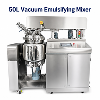Mélangeur émulsifiant homogénéisateur industriel sous vide avec contrôle PLC et élévateur hydraulique pour la fabrication de crèmes et de lotions cosmétiques