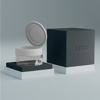 Boîtes de luxe d'emballage de bougie en carton noir personnalisées de haute qualité avec logo