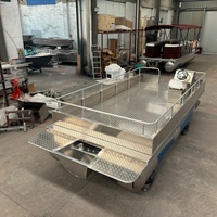 Bateau ponton de pêche simple et compact en alliage d'aluminium de 5,9 m (19 pieds) à vendre, pièces de tube de bateau ponton