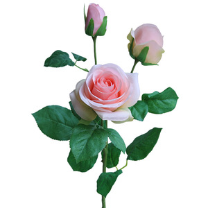 ดอกกุหลาบประดิษฐ์ ยี่ห้อ Yihua Floral Art สีขาว 3 หัว ทำจากผ้าไหม ตกแต่งบ้าน สไตล์นอร์ดิก ของประดับตกแต่งบนโต๊ะ - Product Image 5