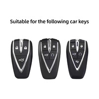 Housse de clé de voiture en alliage de zinc pour Changan CS35 Plus/CS55 Plus/CS75 Plus/Eado/UNI-T/UNI K/Oushang X5/X7 EV, clé intelligente à 4 boutons