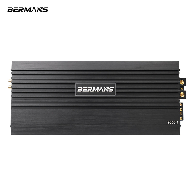 Wholesale Korean Style 2000W Class AB Car Amplifier Mono Subwoofer Amp with Glowing Logo Heatsink and Crossover OEM ODM