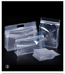 Sacs d'emballage refermables à fond plat en PE transparent avec fermeture éclair pour aliments pour animaux de compagnie, stockage anti-humidité, pain, confiseries, bois - Fabrication directe du fabricant - Product Image 2
