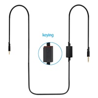 Kabel Audio 3.5mm Berkualitas Tinggi dengan Jaket PVC 5mm untuk Headphone Game ASTRO A10 A40, Dilengkapi Tombol Kontrol untuk Gaming
