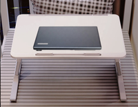 Table d'appoint portable et pliable en MDF pour ordinateur portable – Plateau de lit, bureau, étude, petit-déjeuner, support d'ordinateur pliable
