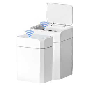 12/16L cảm biến tự động Thùng rác có thể đặt nắp nhựa di động nhà bếp phòng tắm bin nhà văn phòng yên tĩnh hoạt động trong nhà phòng ngủ sử dụng - Product Image 1