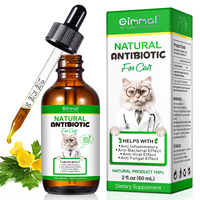 OIMMAI Antibiotiques à saveur de poulet pour chat, anti-allergie naturelle, antibactérienne fongique, pour chat, 60ml