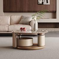Table basse rotative en pierre frittée de designer pour hôtel et maison