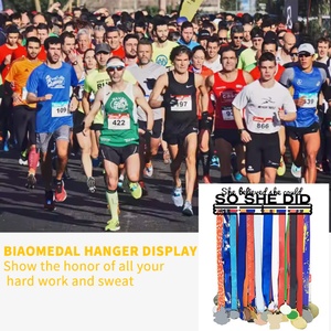 Support de Présentation de Médailles en Métal Personnalisé pour Sports, Marathon, Football, Course à Pied – Présentoir Mural pour Médailles - Product Image 6