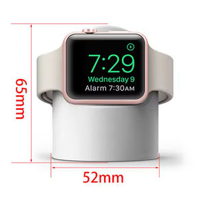 Accessoire de bureau Base en silicone avec compatibilité de charge sans fil Support de montre intelligente non résistant à l'eau <span class=keywords><strong>pour</strong></span> la série <span class=keywords><strong>Apple</strong></span> <span class=keywords><strong>Watch</strong></span> - Product Image 5