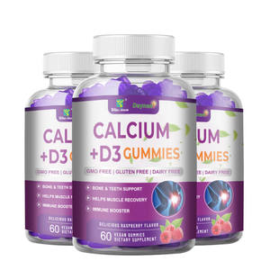 Calcium naturel sain + Gommes D3 pour adultes et enfants Supplément de calcium pour la santé des os <span class=keywords><strong>Nutrition</strong></span> essentielle et soutien immunitaire - Product Image 1