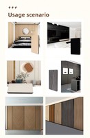 Panneaux muraux extérieurs WPC sans peinture, murs de fond triangulaires, grilles en fibres de bambou brut, forme personnalisée, grande muraille insonorisée