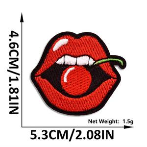 Лидер продаж, привлекательные стильные нашивки красного цвета на языке с изображением губ поцелуй, с вышивкой, для одежды, шляпы - Product Image 5