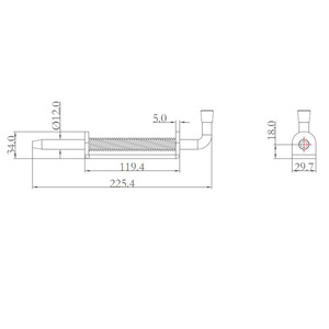 Pasador de resorte industrial de acero cincado para puerta de remolque, perno de barril con resorte - Product Image 4