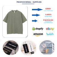T-shirt surdimensionné en coton pour hommes, vente en gros, 250g/m2