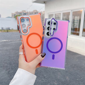 <span class=keywords><strong>Funda</strong></span> de teléfono a prueba de golpes magnética con carga inalámbrica Chameleon Design <span class=keywords><strong>para</strong></span> Samsung S25 <span class=keywords><strong>Ultra</strong></span> S24 + S23Luxury TPU Material Camera Stand - Product Image 4