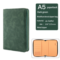 Porte-documents extensible en cuir avec fermeture éclair pour le bureau