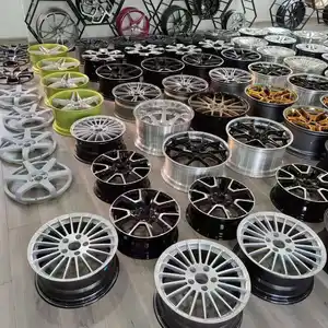 Roda tempa cat penuh hitam desain menarik 5x120 roda mobil penumpang aluminium mewah tempaan untuk bmw x3 audi a6