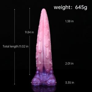 Silicone Fantasy Pink Tongue Anal Plug G-spot Stimulate <b>Dildo</b> Shop With Sucker Bumpy Massage Sex Toys for Men and Women - Product Image 2