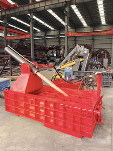 Presse à balles d'excellente qualité 150 tonnes Presse à chiffons Presse à balles à bras noueur - Product Image 5