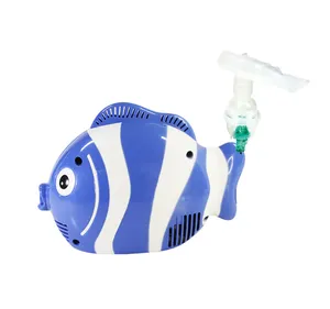 Mini karikatür bebek balık nebulizatör pediatrik kompresör nebulizatör makinesi