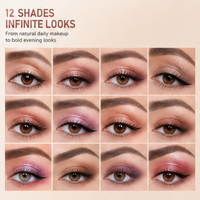Palette de fards à paupières Ripple Color, maquillage coréen, 12 couleurs multi-tons, 0,8 g, ensemble mat pour tous les jours