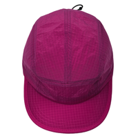 Chapeau de papa rose à 5 panneaux RTS Casquette en nylon non structurée à séchage rapide avec bord plat Casquette de sport d'escalade imperméable