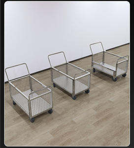 Roestvrijstalen Vouwwagen Met Poort Voor Winkelcentrum, Supermarkt En Magazijn - Product Image 6