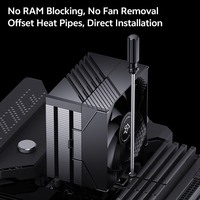Refroidisseur de processeur Snowman de remplacement avec 4 caloducs, ventilateur à roulement fluide de 100 mm, cuivre et aluminium pour PC de bureau et usage général