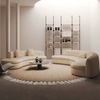 Canapé sectionnel convertible en velours de style européen, français et nordique pour salon, avec housse amovible et lavable, rembourrage en éponge