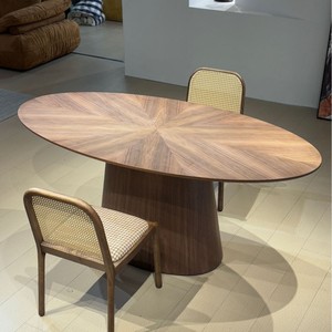 Mesa <span class=keywords><strong>de</strong></span> Comedor Moderna <span class=keywords><strong>de</strong></span> Lujo en <span class=keywords><strong>Madera</strong></span> <span class=keywords><strong>de</strong></span> <span class=keywords><strong>Nogal</strong></span> con Base <span class=keywords><strong>de</strong></span> <span class=keywords><strong>Madera</strong></span>, <span class=keywords><strong>Venta</strong></span> Directa <span class=keywords><strong>de</strong></span> Fábrica para Muebles <span class=keywords><strong>de</strong></span> Hogar, Restaurante o Apartamento - Product Image 2