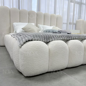 <span class=keywords><strong>Letto</strong></span> <span class=keywords><strong>Matrimoniale</strong></span> NOVA Rivestito in Tessuto Cremoso Effetto Lana d'Agnello, Moderno <span class=keywords><strong>Letto</strong></span> King Size <span class=keywords><strong>con</strong></span> Contenitore, Mobili per Camera da <span class=keywords><strong>Letto</strong></span>, Strutture <span class=keywords><strong>Letto</strong></span> Queen Size in Legno - Product Image 4