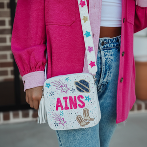 Bolso Tote bordado artesanal con hilo colorido - Product Image 1