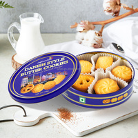 Biscuits sablés au beurre et au sucre de style danois de qualité supérieure, croustillants et sucrés, saveur œuf, emballage en boîte, personnalisable, vente en gros