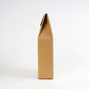 Luxury Custom Printed 2 Bottle Cardboard Kraft Paper Corrugated <b>Wine</b> Box With Die Cut Handle - Product Image 2