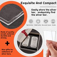 Plastique rectangulaire 1 oz argent or Bullion pièces Capsules Perth menthe étuis de rangement capsule Barra One troie once barre protecteur