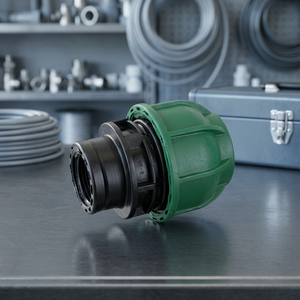 ข้อต่อเกลียวตัวเมียแบบอัดขนาด 20*1/2 นิ้ว ผลิตจากวัสดุ PP เกรด SAP สำหรับท่อ PE/HDPE ระบบประปาและระบายน้ำ - Product Image 3