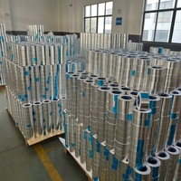 Ruban adhésif en aluminium pour l'étanchéité des conduits HVAC, résistant à la chaleur, imperméable, auto-adhésif, simple face, ruban de réparation, fabricant