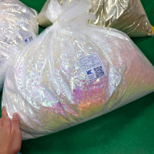 โรงงานผลิตถุงขนาด 10 กก. กลิตเตอร์โพลีเอสเตอร์ PET รูปทรงหกเหลี่ยมแบบหยาบ เป็นมิตรกับสิ่งแวดล้อม สำหรับตกแต่งเล็บ งานคริสต์มาส งานฝีมือ DIY วัสดุอุปกรณ์จำนวนมาก 10000+ - Product Image 2