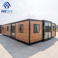 Maison Conteneur Pliable Préfabriquée aux Normes Locales 40Ft 30Ft 20Ft, Structure Préfabriquée Extensible avec Salle de Bain, Maison Portable