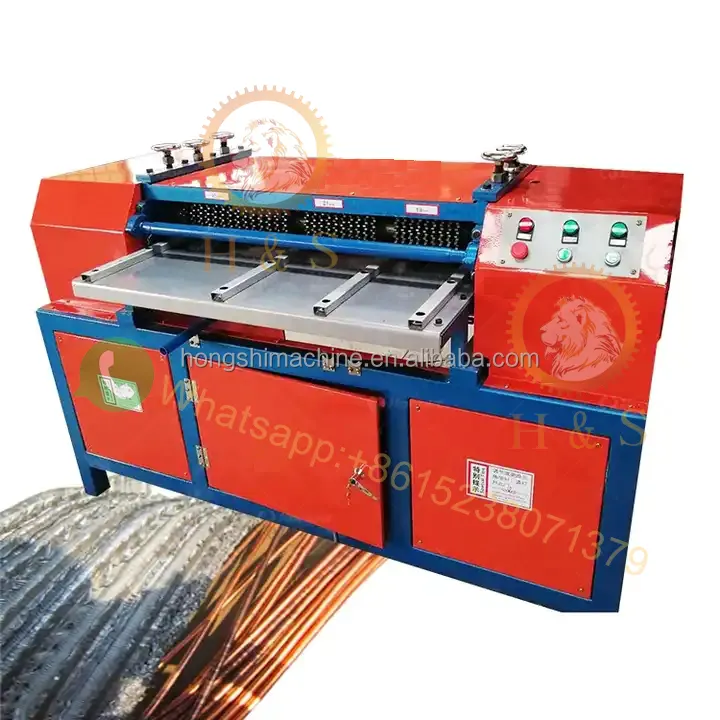 Máquina de extrusión de aluminio, radiador de aire acondicionado, separador de tubos de cobre/máquina de reciclaje de radiador de aire acondicionado, precio bajo