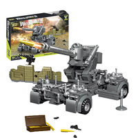 CAYI WW2 askeri araçlar alman 88mm Flak anti-uçak silah anti-tank yapı taşı setleri oyuncaklar çocuklar için hediye