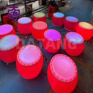 Lampes LED en forme de tambour chinois pour Noël et le Nouvel An - Décoration de festival en extérieur avec indice de protection IP65, couleurs personnalisables - Product Image 1