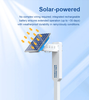Sonde de sol solaire Lora/4G pour l'extérieur avec capteur d'humidité, de température, de NPK, de pH et de CE à 10/20/30/40/50/60/70 cm