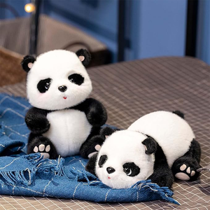 Jouets en peluche <span class=keywords><strong>panda</strong></span> noir et blanc aux grands <span class=keywords><strong>yeux</strong></span> personnalisés, style chinois, pour enfants, cadeaux d'anniversaire, peluche <span class=keywords><strong>panda</strong></span> personnalisée - Product Image 4