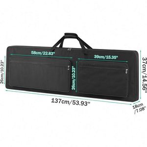 BSCI Factory Wholesale Custom 88 Keys Electric Piano Rolling Keyboard <b>Bag</b> With Removable <b>Wheels</b> Keyboard Carry Case Organ Gig - Product Image 3